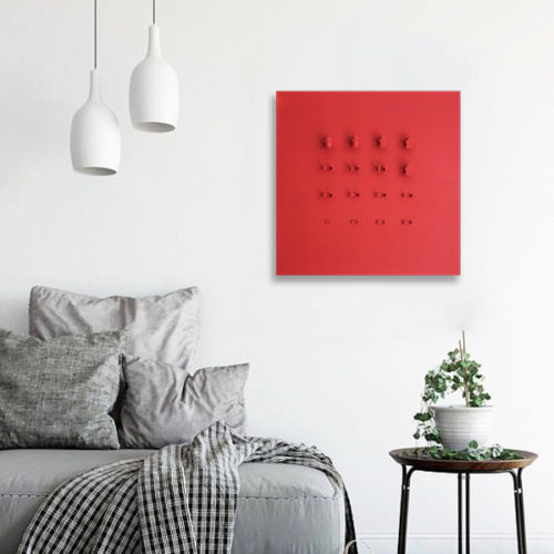 Nobahar-Design-Milano-Contemporary-3dPrinted-artwork-70x70-red-interior-design2