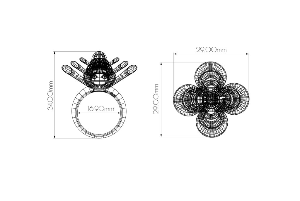 Nobahar-Design-Milano-flower ring-medium.