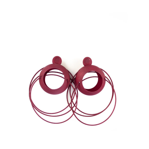 NobaharDesignMilano-contemporary earrings-Lol-bordeaux2