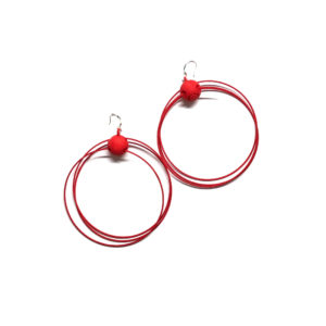 NobaharDesignMilano-earrings-3hoops-red small