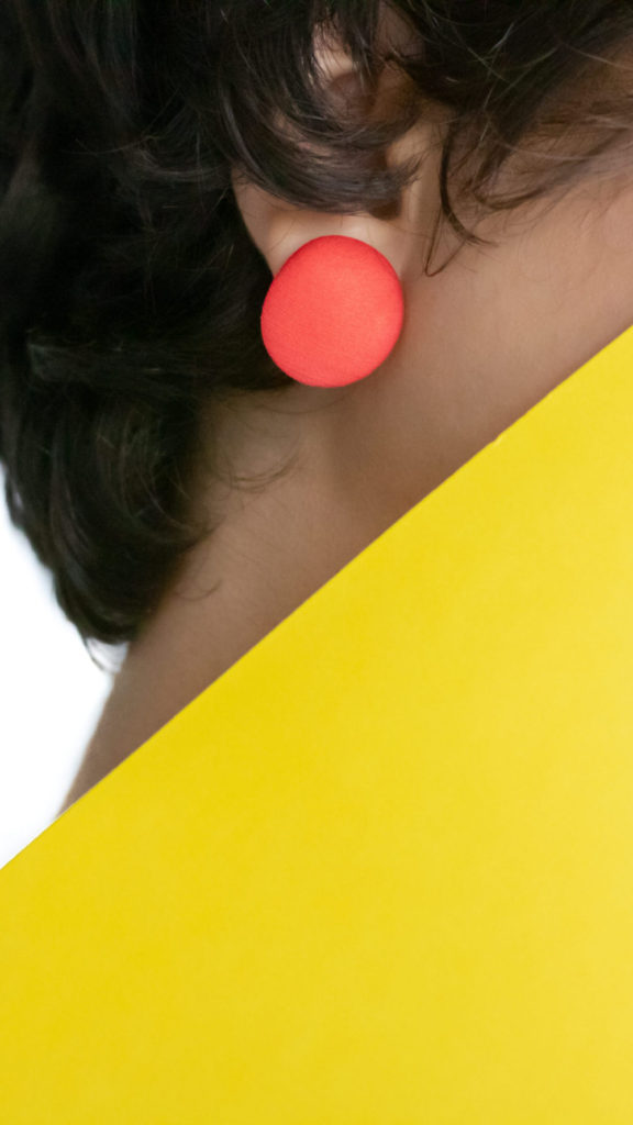 Nobahar Design Milano - Red Minimal Earrings - hand dyed sintered nylon powder with silver 925 - Summer 2020 8